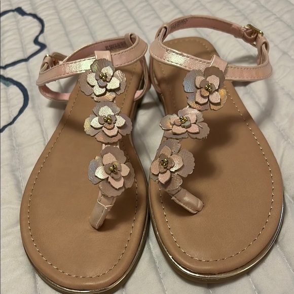 Sugar Beige Sandals with Pink Accents - Picture 7 of 8